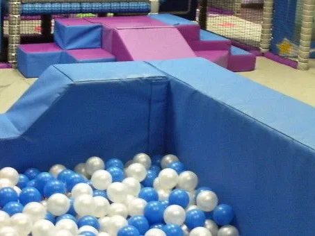 Ball pool and soft play blocks in the Purple Planet play area